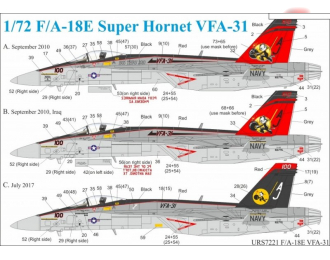 Декаль для F/A-18E Super Hornet VFA-31 CAG