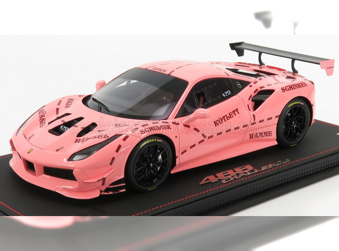 FERRARI 488 Challenge N0 Rolex 24h Daytona (2018) - Con Vetrina - With Showcase, Pink