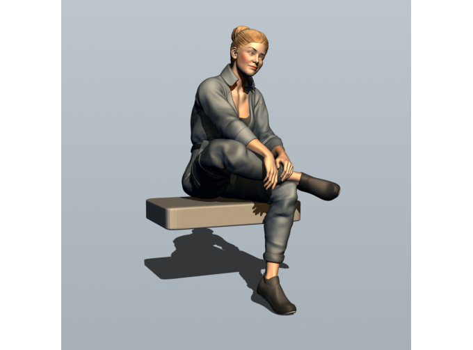 Фигурка Женщина автомеханик 1, окрашенная