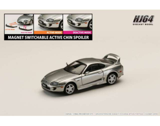 Toyota Supra RZ (JZA80) Genuine Customized Version with Active Spoiler Parts, silver metallic graphite