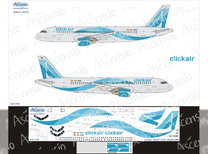 Декаль для airbu A320 (ClikAir 2009)