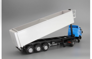 MERCEDES-BENZ 2050 V8 SK Rear Tipper Semi Trailer, blue / grey