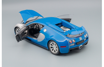 BUGATTI Veyron edition Centenaire 2009, chrome / blue