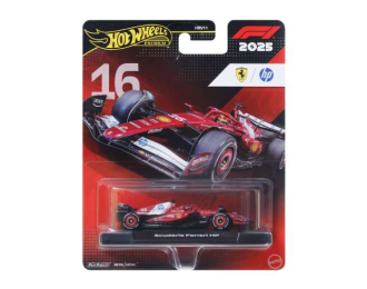 FERRARI F1 SF-25 Team Scuderia Ferrari hp №16 Season (2025) Charles Leclerc - red black white