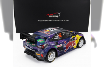 FORD Puma Rally1 Red Bull Team Ford World Rally M-sport №19 Winner Rally Montecarlo (2022) S.Loeb - I.galmiche, Purple Yellow Black