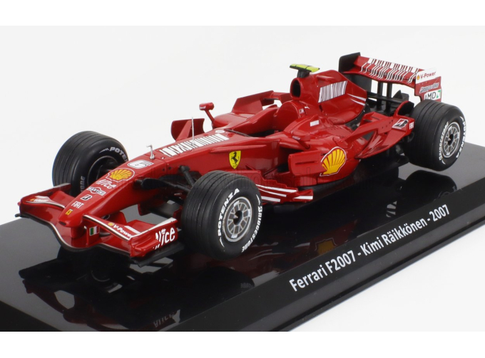 FERRARI F1 F2007 №6 World Champion Season (2007) Kimi Raikkonen - Con Vetrina - With Showcase, F-1 Red Met