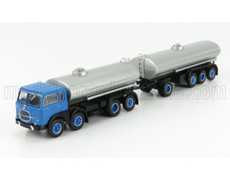 FIAT 690 Millepiedi Tanker Truck 1960, Blue Black Silver