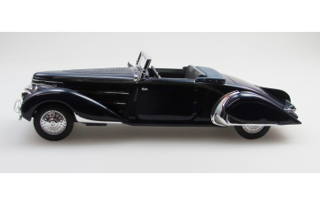 DELAGE D8-85 cabriolet by Chapron top down (1935), black