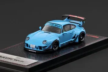 PORSCHE 911 RWB 993, light blue