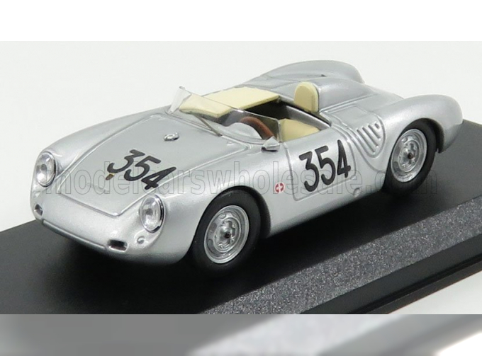 PORSCHE 550rs Spider N354 Mille Miglia (1957) Heinz Schiller, Silver