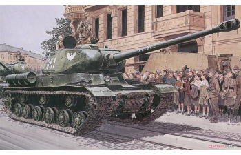 Сборная модель JS-2 Stalin II + Soviet Infantry Tank Riders (3 in 1)