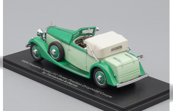 Hispano-Suiza J12 Drophead Coupe by Fernandez Darrin (Paris) half open, 1934 (2 tone green)