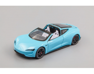 Tesla Roadster, голубой