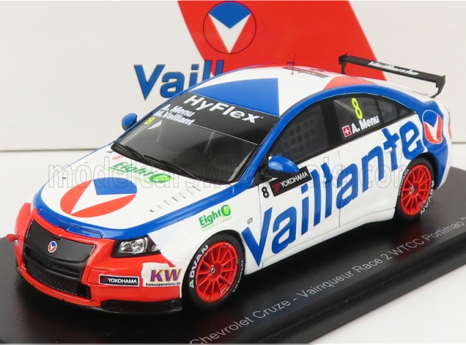 CHEVROLET Cruze 1.6t N8 Winner Race 2 Wtcc Potimao (2012) A.Menu, White Blue Red