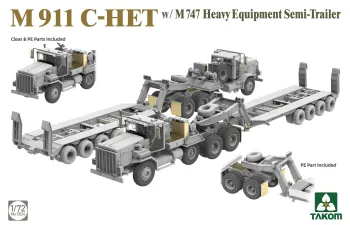 Сборная модель Полуприцеп для перевозки тяжелого оборудования M911 C-HET с M747