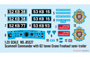 Сборная модель Scammell Commander с 62-тонным краном-полуприцепом Fruehauf