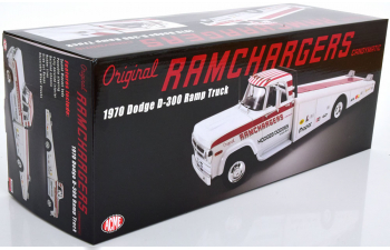 DODGE D-300 Ramp Truck, Ramchargers (1970), white red