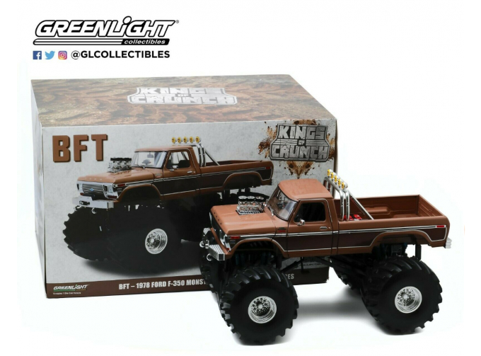 FORD F-350 Monster Truck "BFT" Bigfoot 1978 Brown Metallic (колеса 66 дюймов)