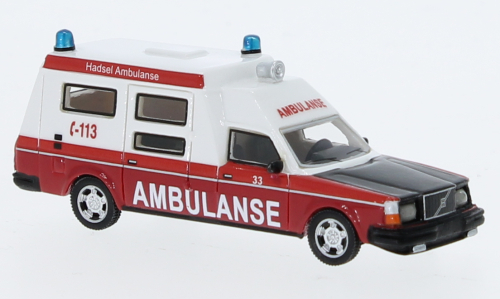 VOLVO 265 Ambulance Norway (1985), white/red