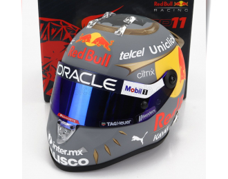 SCHUBERTH HELMET F1 Casco Helmet Red Bull Rb18 Team Oracle Red Bull Racing N11 Brazilian Gp 2022 Sergio Perez, Matt Grey Yellow