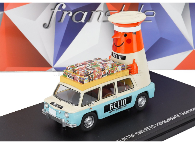RENAULT R8 Belin Tdf Petit Personnage (1965), Ivory Light Blue
