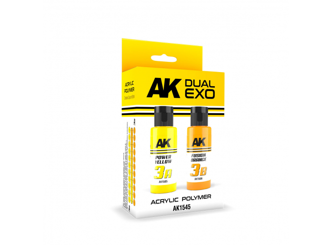 Набор акриловых красок POWER YELLOW & FUSION ORANGE DUAL EXO Set, 60мл