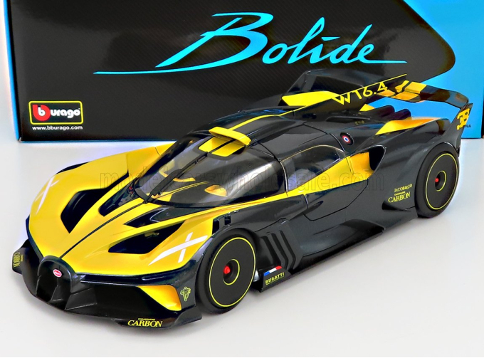 BUGATTI Bolide W16 8.0 Four-turbo 1850hp 500km/h (2020), Yellow Black