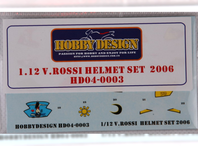 Декаль V. Rossi helmet для моделей 2006