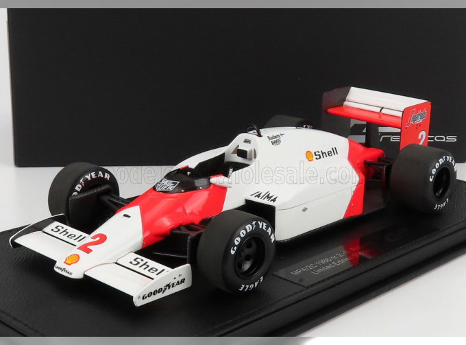 McLAREN F1 Mp4/2c N 2 Season 1986 Keke Rosberg - Con Vetrina - With Showcase, White Red