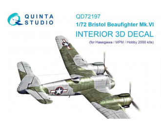 3D Декаль интерьера кабины Bristol Beaufighter Mk.VI (Hasegawa/MPM/Hobby2000)