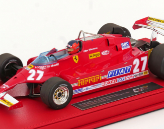 FERRARI F1 126cx Comprex Turbo №27 Usa Ovest Long Beach Gp (with Pilot Figure) (1981) G.Villeneuve - Con Vetrina - With Showcase, Red