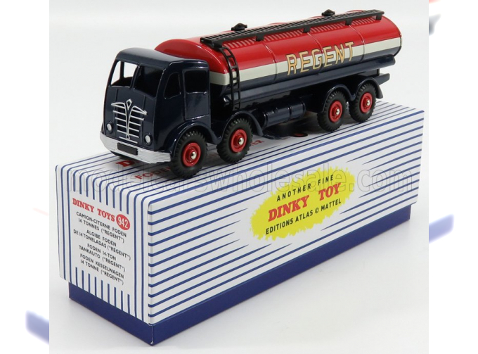 FODEN Truck Tanker Truck 4-assi Regent 1959, Blue Red