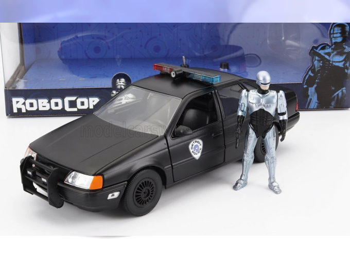 FORD Taurus Lx Detroit Police 1986 With Robocop Figure, Black