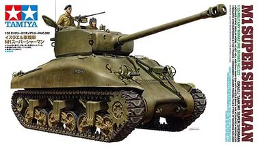 Сборная модель Танк M1 Super Sherman с двумя фигурами и 3-мя вариантами декалей