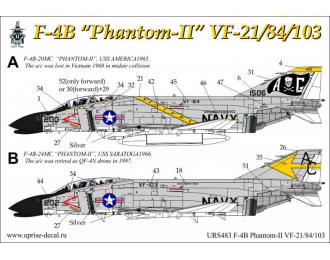 Декаль для F-4B Phantom VF-21/VF-84/VF-103