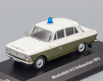 МОСКВИЧ 412 Volkspolizei Народная полиция ГДР (1972), белый / хаки