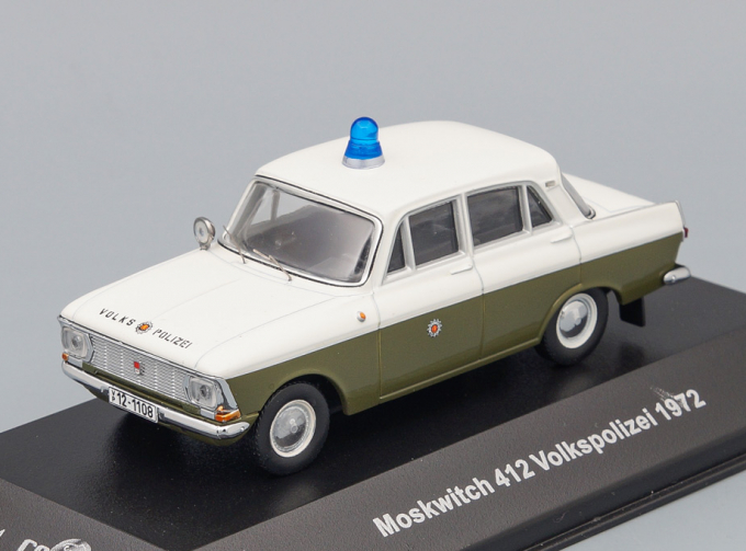 МОСКВИЧ 412 Volkspolizei Народная полиция ГДР (1972), белый / хаки