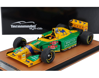 BENETTON F1 B193b Team Benetton Ford №5 Donington Park British Gp With Rain Tires (1993) Michael Schumacher, Yellow Green Blue