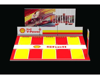 Diorama *Shell parking lot*, yellow/red/white
