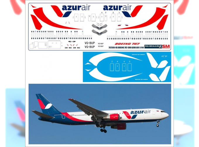 Декаль на Boing 767-300 AZUR AIR