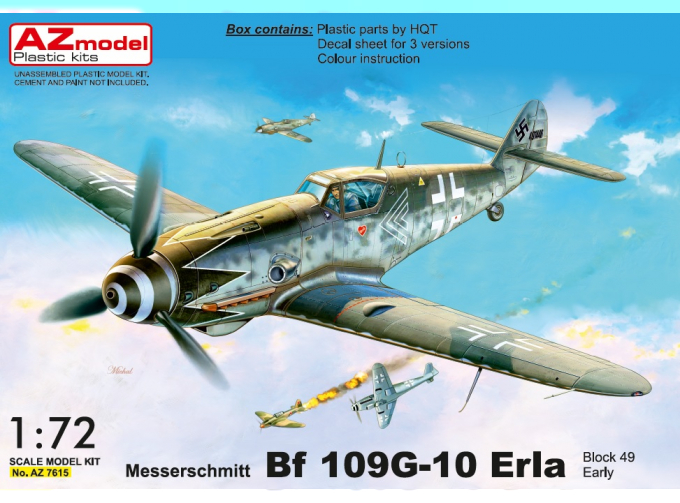 Сборная модель Самолет Messerschmitt Bf-109G-10 Erla Block 49 Early