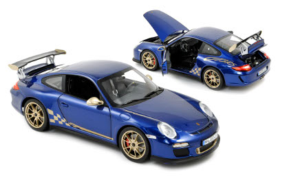 PORSCHE 911 GT3 RS 2010, Aquabluemetallic w/whitegoldmetallic deco