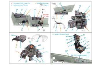 3D Декаль интерьера для F-4N Phantom II (Academy) (с 3D- печатными деталями)