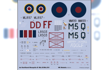 Сборная модель Mosquito B. MK IX, XVI