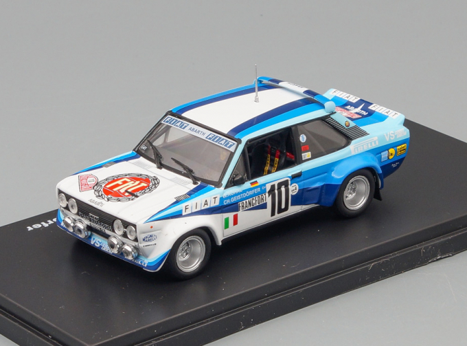 FIAT 131 Abarth Team Fiat Italia N10 Winner Rally Montecarlo (1980) W.Rohrl - C.Geistdorfer, White 2 Tone Blue