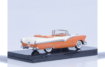 FORD Fairlane Open Convertible (1956), mandarin orange / colonial white