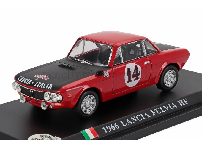 LANCIA Fulvia Hf Coupe №14 Rally Montecarlo (1966) Sandro Munari - Georges Harris, Red Black