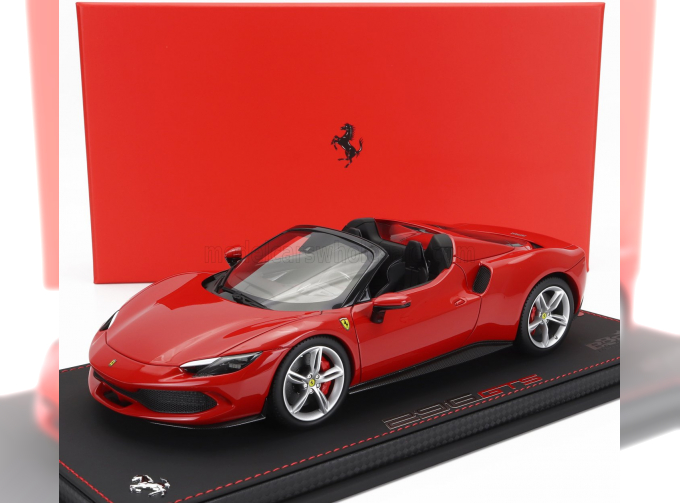 FERRARI 296 Gts Spider (2022) - Con Vetrina - With Showcase, Rosso Corsa 322 - Red