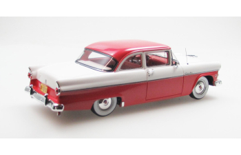 FORD Customline 2х дверный седан (1955), красно-белый