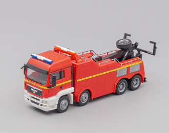 MAN TGS LX Empl W 200 Bison Wrecker "Feuerwehr", red / black / white / yellow / silvergray